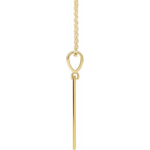 14K Yellow Blessed Bar 16-18" Necklace