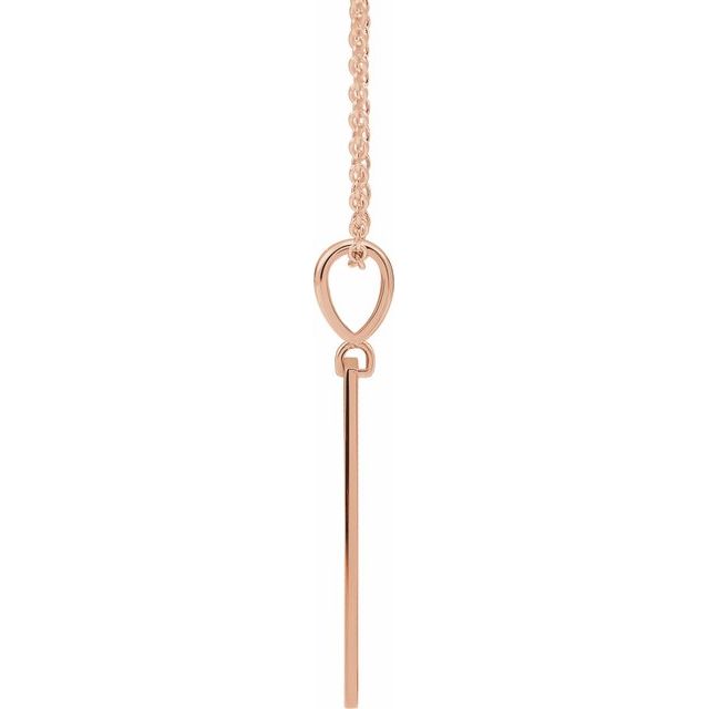14K Rose Blessed Bar 16-18" Necklace