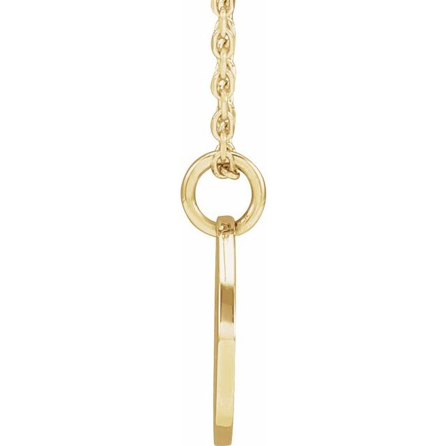 14K Yellow 12.75x9.99 mm Pierced Cross 16-18" Necklace