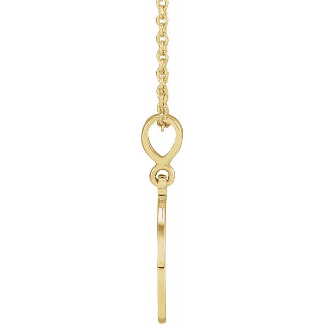 14K Yellow Sacred Heart 16-18" Necklace