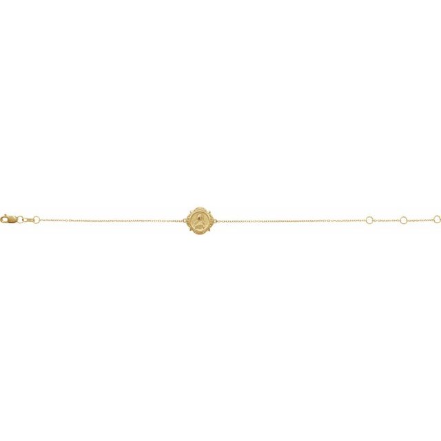 14K Yellow Miraculous Mary Bracelet