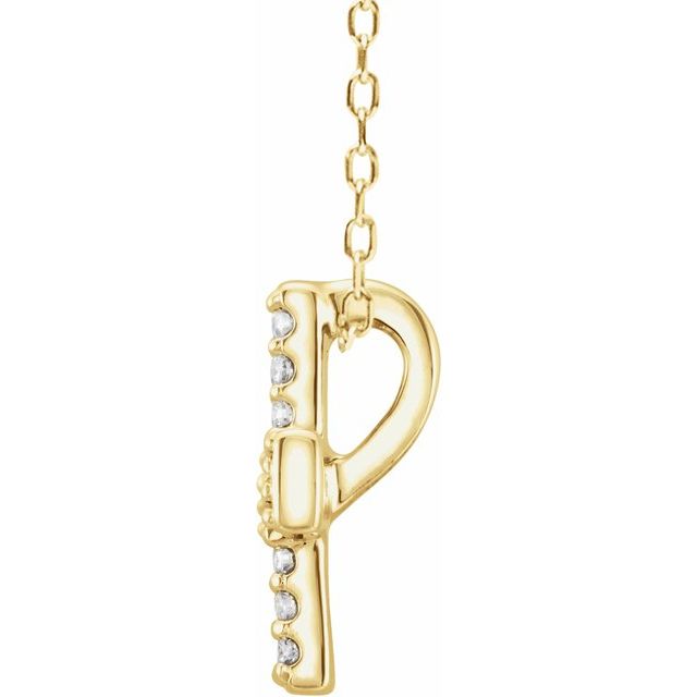 14K Yellow .07 CTW Natural Diamond Cross 16-18" Necklace