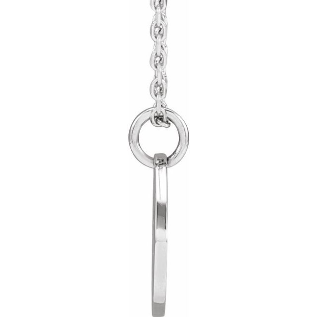 Sterling Silver 12.75x9.99 mm Pierced Cross 16-18" Necklace