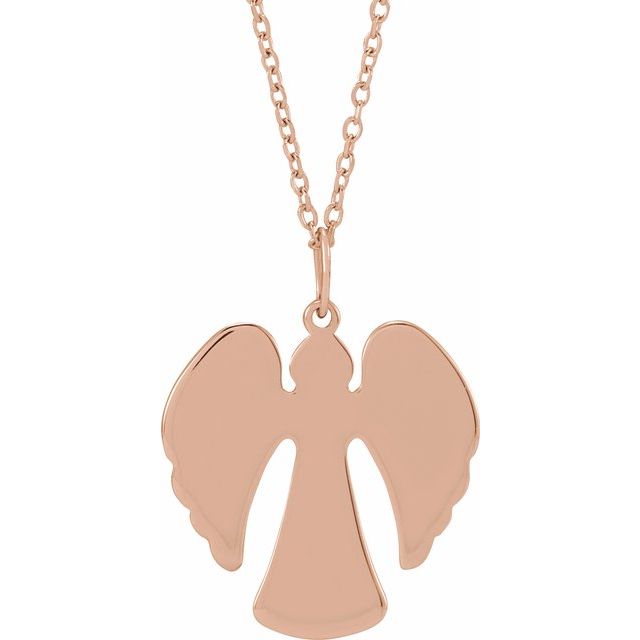 14K Rose Angel 16-18" Necklace