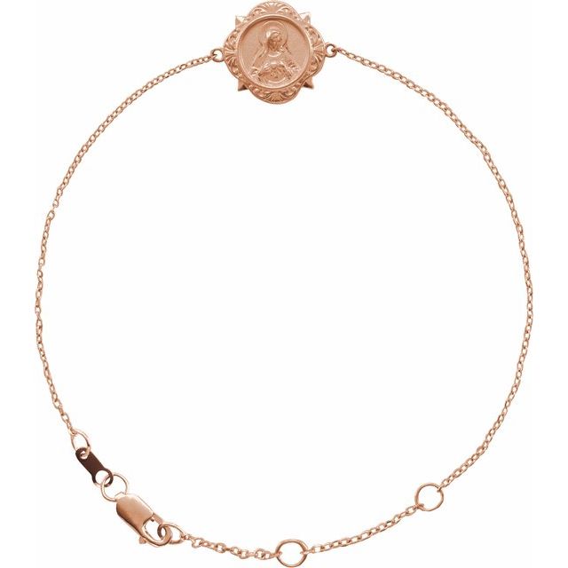 14K Rose Miraculous Mary Bracelet