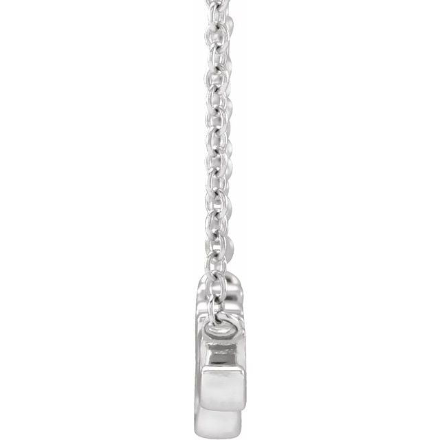 Sterling Silver Lowercase Script Grace 18" Necklace