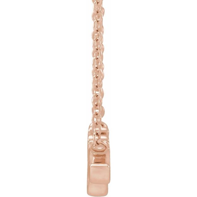 14K Rose Lowercase Script Grace 18" Necklace