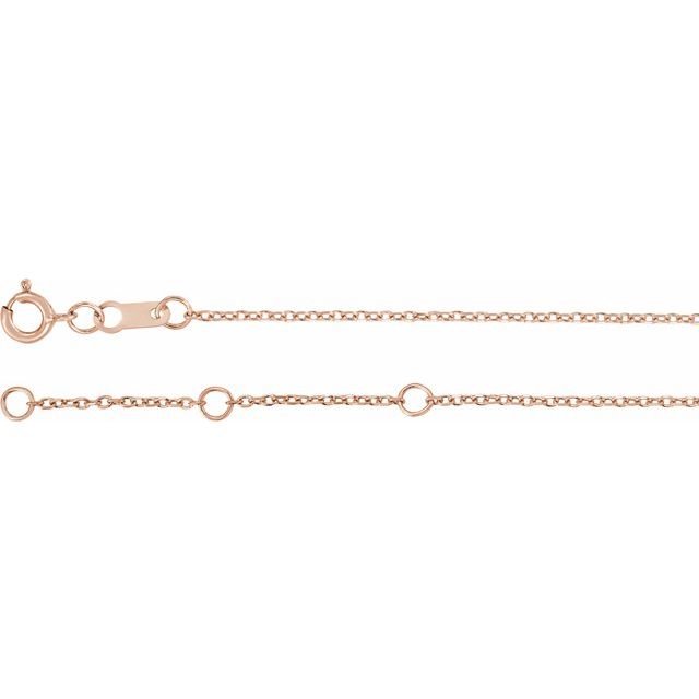 14K Rose .015 CTW Natural Diamond Angel Wing 6 1/2-7 1/2" Bracelet