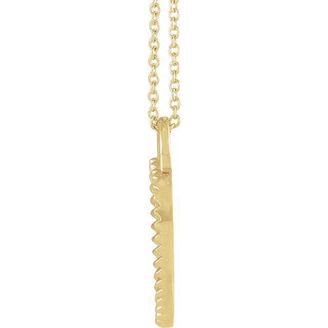 14K Yellow St. Christopher Heart Medal 16-18" Necklace