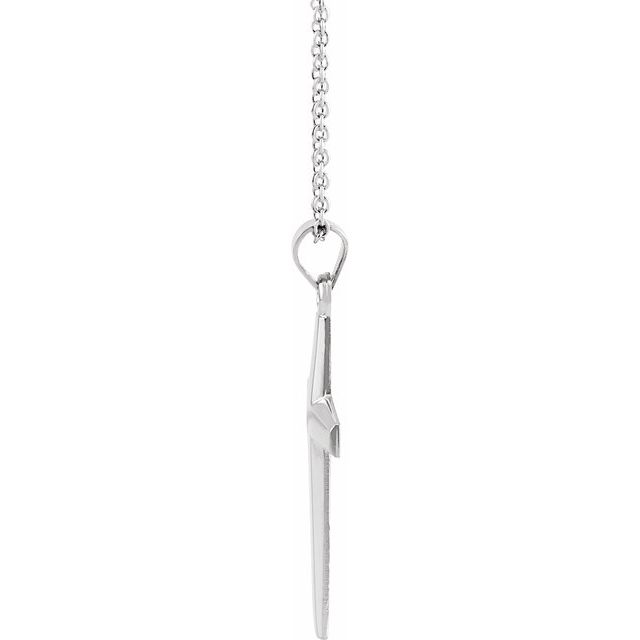 Sterling Silver Cross 18" Necklace