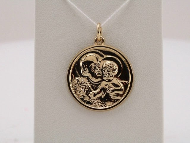 14K Yellow 22 mm St. Joseph Medal