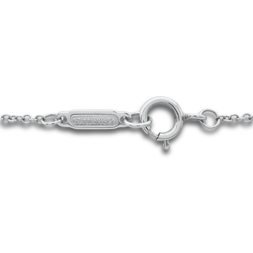 Tiffany Soleste Platinum Diamond & Sapphire Pendant Necklace – 16"